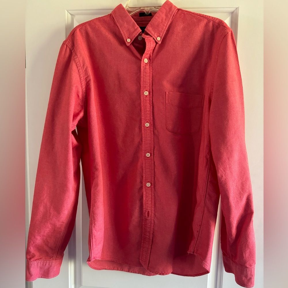 J. Crew Button Up Shirt Slim Fit 100% Cotton Men's Large Preppy Modern